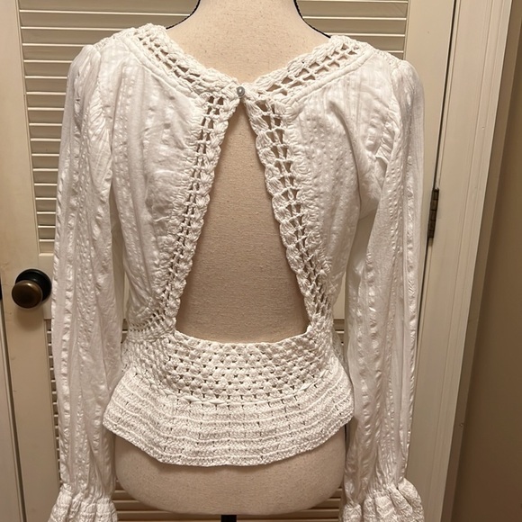 83. ๐HP๐. Free People Megan Crochet Top in Ivory - Picture 13 of 17